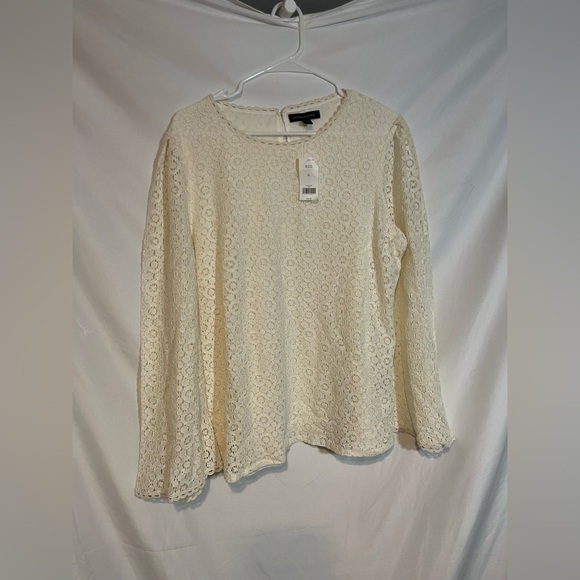Banana Republic Cream Relaxed Boxy Blouse - Picture 1 of 7